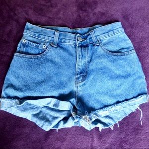 Vintage denim jean shorts